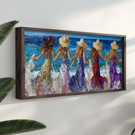 Wallity Cuadro Decorativo Multicolor HUM010 enmarcado en MDF